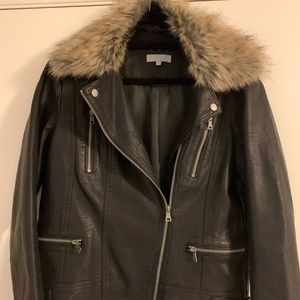 HOUSE OF FRASER Faux leather / fur jacket